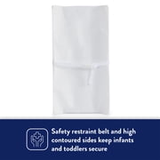 Kolcraft Waterproof Easy-Clean Contoured Diaper Changing Pad, White