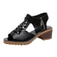 thumbnail image 1 of Amzcrzy Zapatos de mujer,Zapatos de mujer,Zapatillas de mujer, Sandalias de playa con punta abierta, informales, de tacón medio y huecos para mujer Sandalias Mujer Zapatillas De Casa, 1 of 4