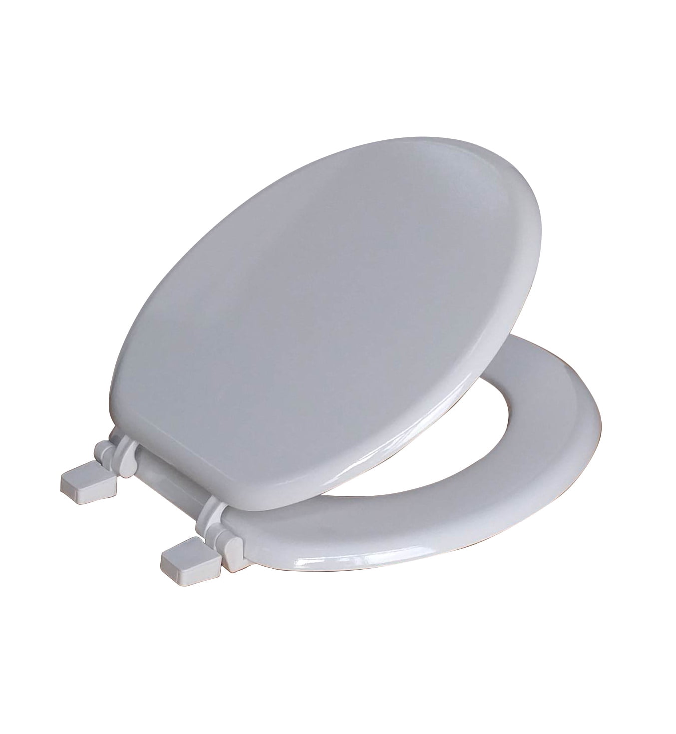 Mainstays Round Molded Wood Toilet Seat, White