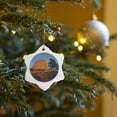 thumbnail image 7 of 3drose, Usa, Wyoming, Hulett, Devils Tower National Monument at Evening., 3 inch Snowflake Porcelain Ornament, 7 of 7