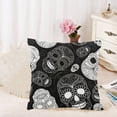 thumbnail image 1 of MKHERT Black and White Skulls Throw Pillowcase Pillow Cover Cushion Couver 18x18 inch, 1 of 2