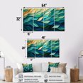 thumbnail image 4 of Designart "Gleaming Ink in Green and Yellow I" Abstract Collages Multipanel Wall Art Set - Modern Green Abstract Gallery Wall Set For Home Decor, 4 of 6