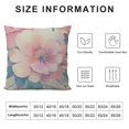 thumbnail image 5 of Creowell Watercolor Turquoise Pink Flowers Throw Pillow Cover Floral Plant Elegance Beautiful Botanical Leaves Ink Pillow Case Decorative Men Women Boy Girl Room Cushion Cover for Home Couch 18x18in, 5 of 5