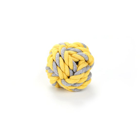 Colorful Fun Gnaws Toy Chew Cotton Rope Puppy Training Supplies Dog Bite Toy Pet Supplies Dog Rope Balls 1PC YELLOW-S