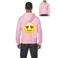thumbnail image 1 of Mens Emoji Heart-Shaped Eyes Full-Zip Hooded Sweatshirt, 1 of 5