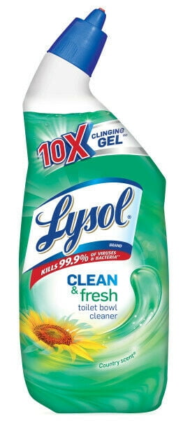 Lysol Clean & Fresh Toilet Bowl Cleaner, Country Scent, 24 oz (Pack of 2)