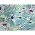 thumbnail image 3 of Ambesonne Floral Quilted Coverlet 3 Pcs, Hibiscus Exotic Leaves Art, King Size, Blue Violet and Pale Green, 3 of 4