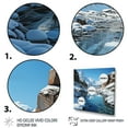 thumbnail image 3 of Designart "Glacier Ice Blue silence III" Landscapes Floater Framed Canvas Print, 3 of 7