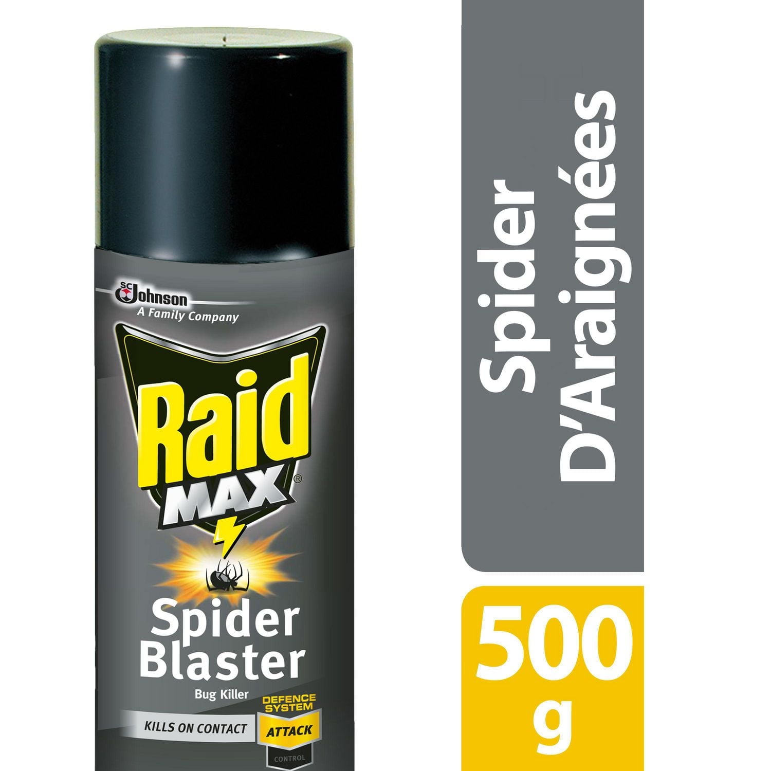 Raid Max Spider Blaster Insect Killer Spray, Kills Bugs on Contact, For Indoor and Outdoor Use, 500g