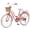 Peachy, variant on 24 inch Cruiser Bike Single Speed Dual Brake with Woven Basket Steel Frame for 10+ Peachy