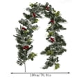thumbnail image 3 of Artificial Red Berry Pine Garland – 71 Inch Faux Green Plant Rattan for Christmas Fireplace Door Hanging Mantel Decor, 3 of 6
