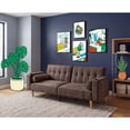 thumbnail image 1 of Sofá Cama Makora Merlak Chocolate Velvet 3 Posiciones con Soft Foam Reclinable, 1 of 10