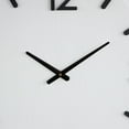 thumbnail image 5 of DecMode 24" White Wood Round Wall Clock with Black Hands and Numbers, 5 of 9