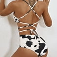thumbnail image 2 of Traje de baño sexy para mujer Traje de baño de bikini con estampado de vaca dividida Fridja nalpqowj20806, 2 of 3