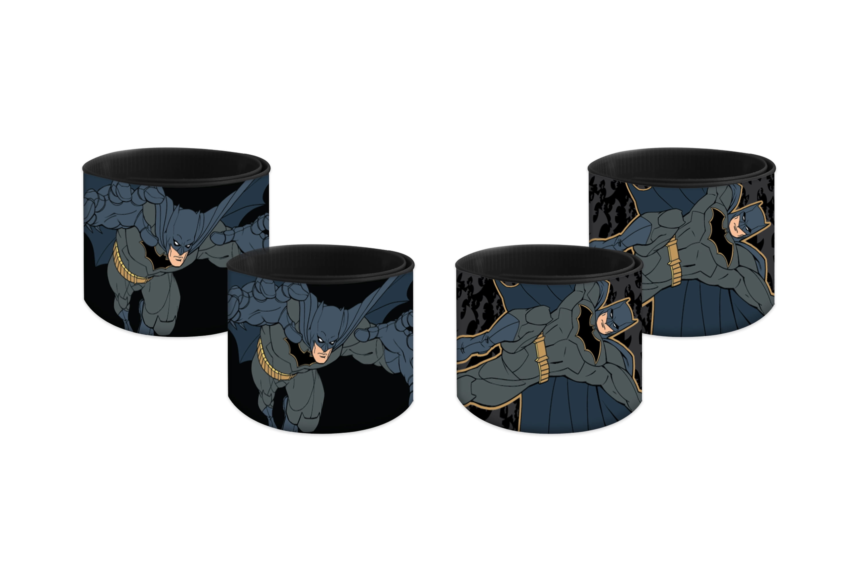 Warner Bros. Unisex Multi-Color Batman Unisex Slap Bracelet Party Favor, 4 Count