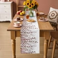thumbnail image 2 of Brown Eucalyptus Leaves Table Runner - 70 Inch Long Spring Leaves Plants Country Cotton and Linen Blended Dress Scarves Farmhouse Table Runner for Kitchen Dining, Coffee Table, 13" x 70", 2 of 8