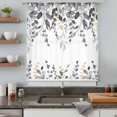 thumbnail image 4 of Grey Eucalyptus Sheer Curtains 45 Inches Long, Watercolor Spring Weeping Botanical Light Filering Curtains, Breathable Simi Curtain Privacy Drapes for Kitchen Bathroom Small Window Treatment, 4 of 9
