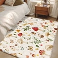thumbnail image 4 of Red White Mushroom Area Rug 4x6 FT, Non Slip Kids Room Carpet, Spring Summer Floral Botanical Washable Soft Floor Carpet Non-Shedding Throw Rug for Dorm Kitchen Study Room Home Office Bedside, 4 of 9