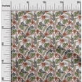 thumbnail image 2 of oneOone Velvet White Fabric Tropical Leaf Sewing Material Print Fabric By The Yard 58 Inch Wide, 2 of 5