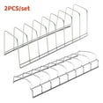 thumbnail image 1 of Stainless Steel Dish Rack Kitchen Organizer Household Kitchen Drainage Racks Cooking Dish Pan Cover Stand Kitchen Accessories (2PCS), 1 of 7