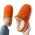 thumbnail image 4 of DVKOVI Women Slippers Fashionable New Pattern Minimalist Solid Color Couple Style Autumn And Winter Thickened Warm Comfortable Shoes Orange 39, 4 of 8