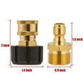 thumbnail image 2 of High Pressure Washer Adapter Set Quick Connect Kits for Snow Foam Lance M22 to 1/4inch Quick Connect, 5000 PSI, 2 of 6