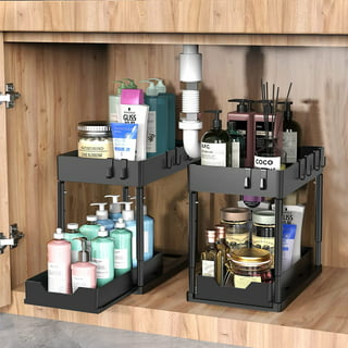 Lavish Home 83-150 Pedestal Organizer - Compact Under The Sink Rack with 2 Stora