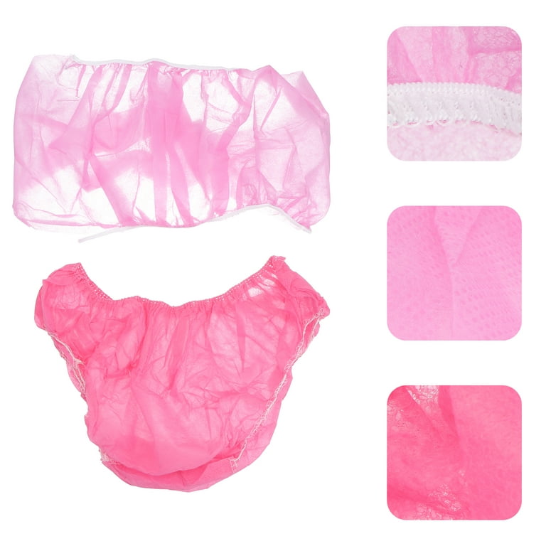 30 Pieces Disposable Underwear Women Non-woven Briefs Handy Paper Panties  One Time Use S-2xl