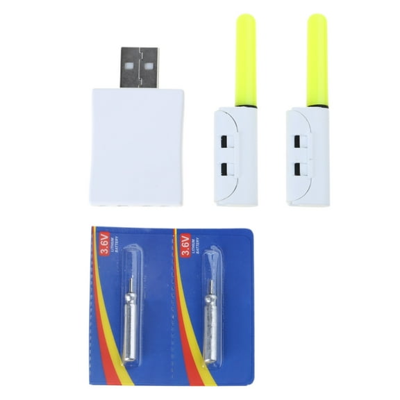 SIEYIO Fishing Rod Tip Glow Stick With Charger LED Light Clip on Rod Tip Glow Stick Waterproofs LED Night Fishing Rod Tip Light