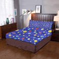 thumbnail image 2 of ABPHQTO Juego de ropa de cama de 3 piezas Funda de edredón de luna con estrellas sonrientes lindas con 2 fundas de almohada para la decoración de la habitación de la ropa de cama del hogar, 2 of 4