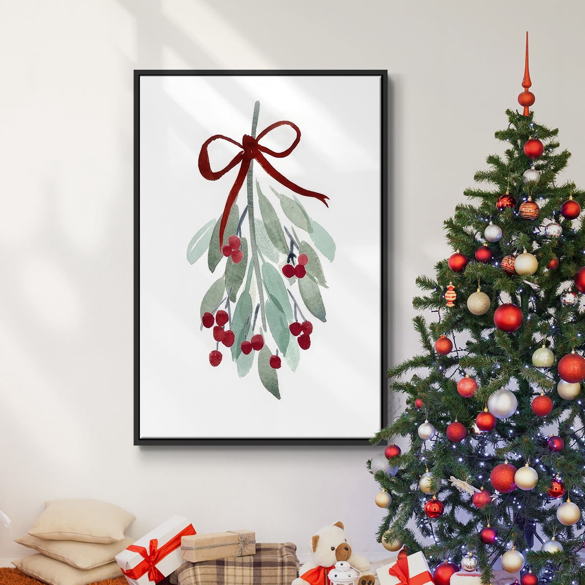 Come Across I - Framed Gallery Wrapped Holiday Canvas - 17 x 25 - Black Frame