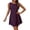 Purple, variant on Livrdious Women's and Women's Plus Summer Dresses Solid Crew Neck Sleeveless Tank Dress Mini Flare Sundress with Pockets, S-5X