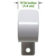 thumbnail image 4 of Curtain Rod Brackets, White, Set of 2, Premium Steel Cafe Rod Bracket for Walls, Curtain Rod Holder, 4 of 4