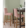 thumbnail image 2 of Pink Pure Color Bar Stool Covers Set of 6, Aesthetics Contemporary Luxury Stretch Washable Bar Chair Covers with Backs, Removable Pub Counter Height Chair Cover for Kitchen Dining Room Cafe, 2 of 7
