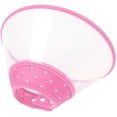 thumbnail image 1 of Collar de perro ajustable con cono para mascotas, collar acolchado transparente con borde suave transpirable, cono de plástico para cachorros que protege la recuperación de la cirugía del cuello,, 1 of 6