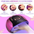thumbnail image 3 of UV LED Nail Lamp, 256W LED Nail Dryer for Gel Polish with Automatic Sensor/4 Timer Setting, for Fingernail and Toenail Nail, 3 of 8