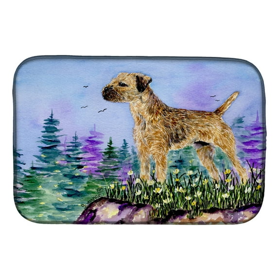 Border Terrier Dish Drying Mat