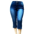 thumbnail image 3 of Jack David Denim Capri Pants Stretch Blue (Women's Plus Size), 3 of 3