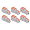 thumbnail image 1 of Wire Conductor Connector, Flame Retardant Multifunctional Quick Terminal Splitter Corrosion Resistant For 0.2-4mm² Hard Wires For 0.2-2.5mm² Soft Wires ANGGREK Otros, 1 of 8