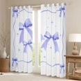 thumbnail image 2 of Feelyou Kawaii Bowknot Kids Blackout Curtains Set of 2 (52x84 Each), Fashion Princess Style Window Curtains, Dreamy Purple Ribbon Curtains and Drapes, Window Curtains Home Decor, 2 of 6
