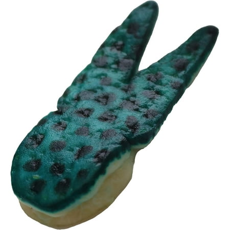 UPC: 0043517002013 | Uncle Josh Bait Company Jig Head Fishing Lure Pork Trailers- Frog Pattern  Green 3PK