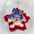 thumbnail image 5 of PALIFEUR 4th of July Wreath, Patriotic Star Wreaths for Front Door, Artificial Floral Spring Wreaths Decorations for Memorial Day Independence Day Veterans Day, Red Blue White, 5 of 5