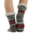 thumbnail image 3 of LazyOne Plush Nonskid Socks, Fuzzy Socks with Cute Designs for Women, Sherpa Fleece-Lined Socks (Cabin Moose), 3 of 5