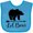 Turquoise, variant on Inktastic Lil Bear Boys Cute Baby Boys Baby Bib