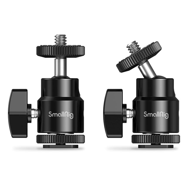 Soporte para cámara SmallRig de 1/4 pulgadas, trípode con punta esférica con tornillo adicional de 1