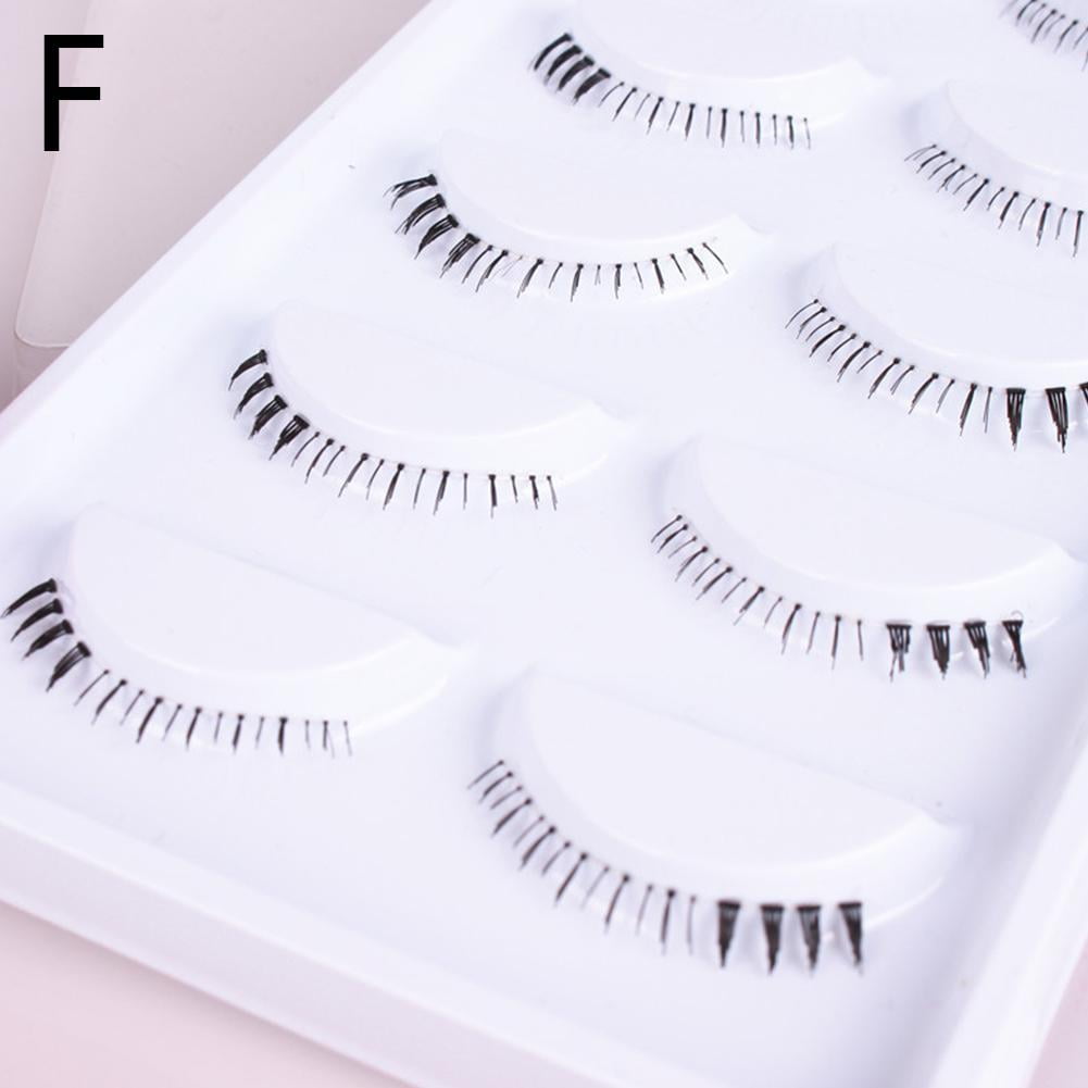 5pairs Lower Lashes Super Soft Transparent False Eyelashes Artificial Transparent Mink With S9O2 D0A2