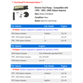 thumbnail image 2 of Electric Fuel Pump - Compatible with 1995 - 2001, 2005 Subaru Impreza 1996 1997 1998 1999 2000, 2 of 2