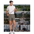 thumbnail image 3 of PULI Golf Shorts Men 5 Inch Inseam Stretch Casual Dress Shorts with Pockets Waterproof Lightweight Quick Dry, 3 of 6