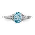 thumbnail image 5 of Primal Silver Sterling Silver Rhodium Diamond and Light Swiss Blue Topaz Ring, 5 of 5