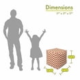 thumbnail image 6 of Majestic Home Goods Chevron Indoor/Outdoor Ottoman Pouf Cube, 6 of 6